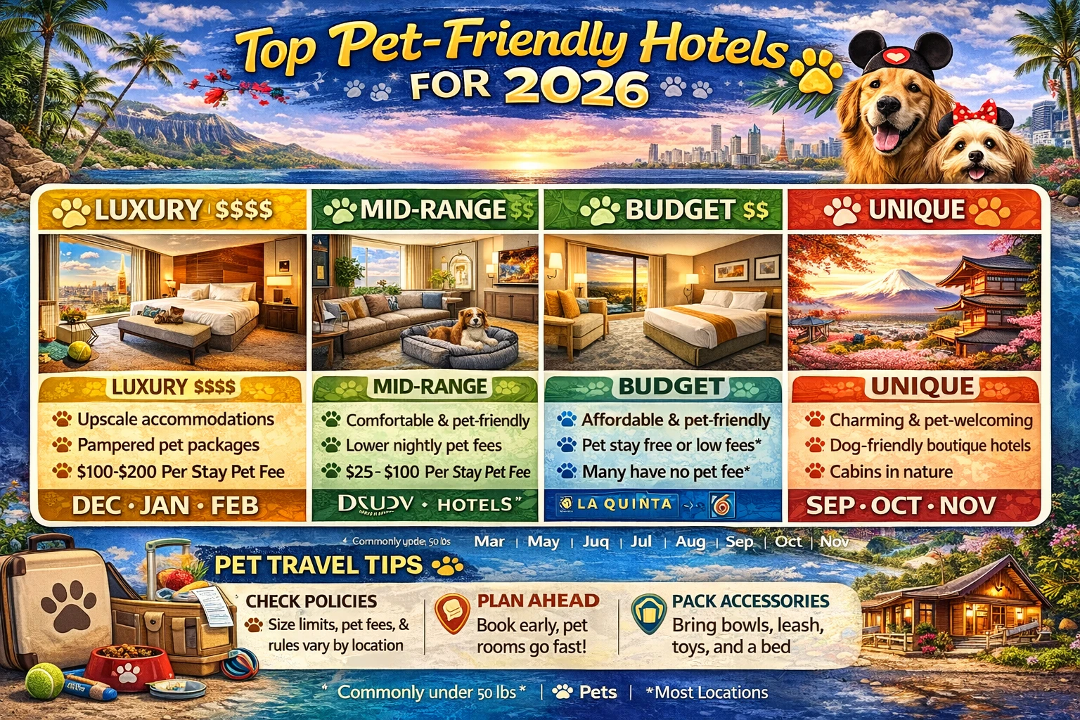 Top pet friendly hotels for 2026