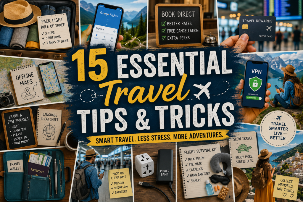15 Essential Travel Tips and Tricks for 2026: Save Money, Time, and Stress 1 15 Essential Travel Tips and Tricks
