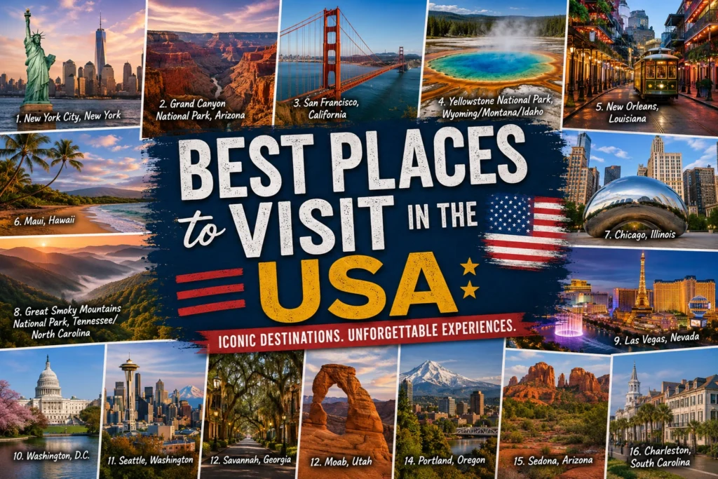 The Ultimate Guide to the Best Places to Visit in USA in 2026 3 Best Places to Visit in USA
