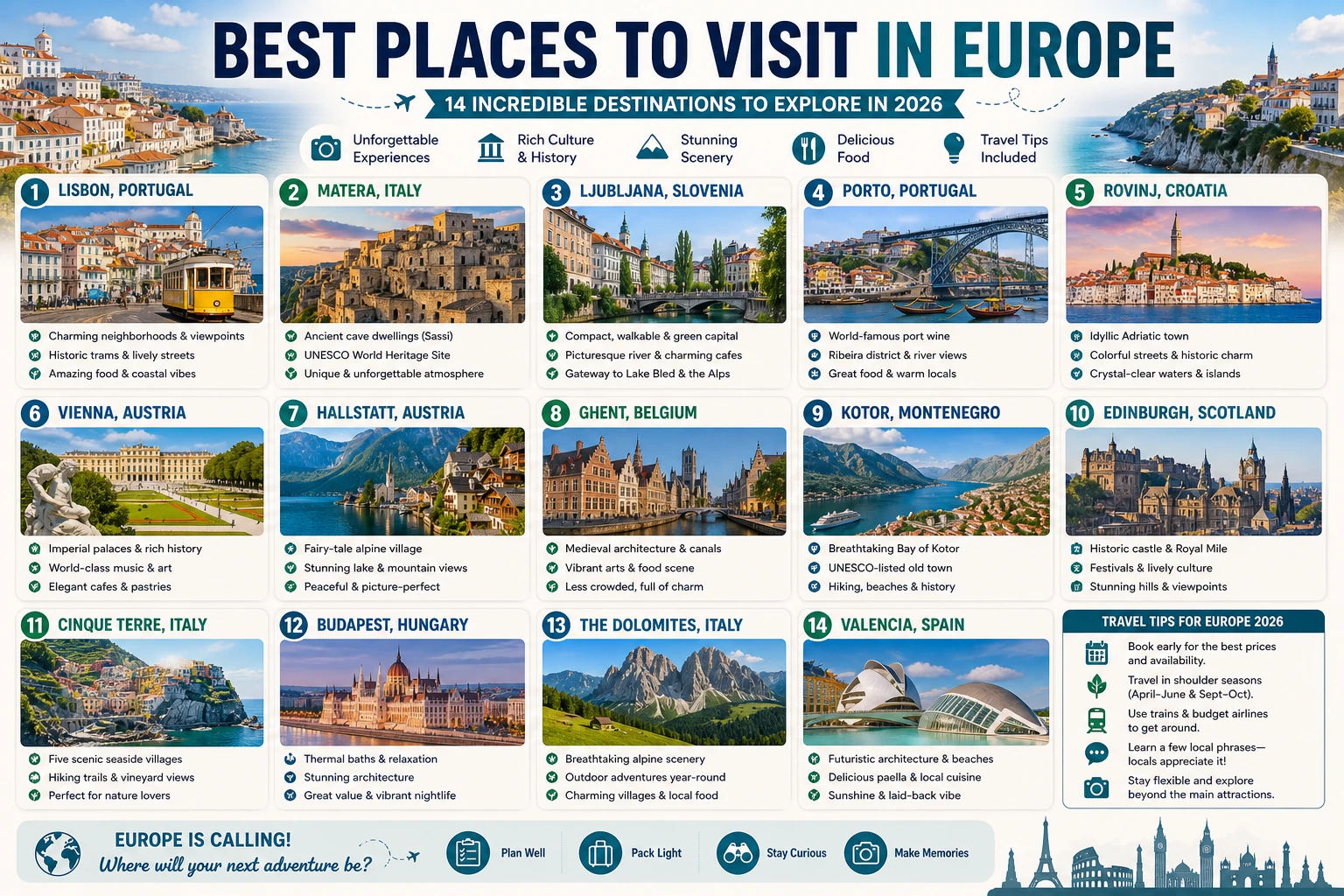 best places to visit in europe