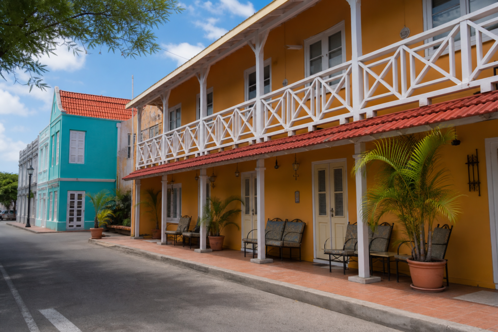 Where to Stay in Aruba in 2026: Best Areas & Hotels for Every Traveler 17 Small budget inn in colorful Oranjestad Aruba