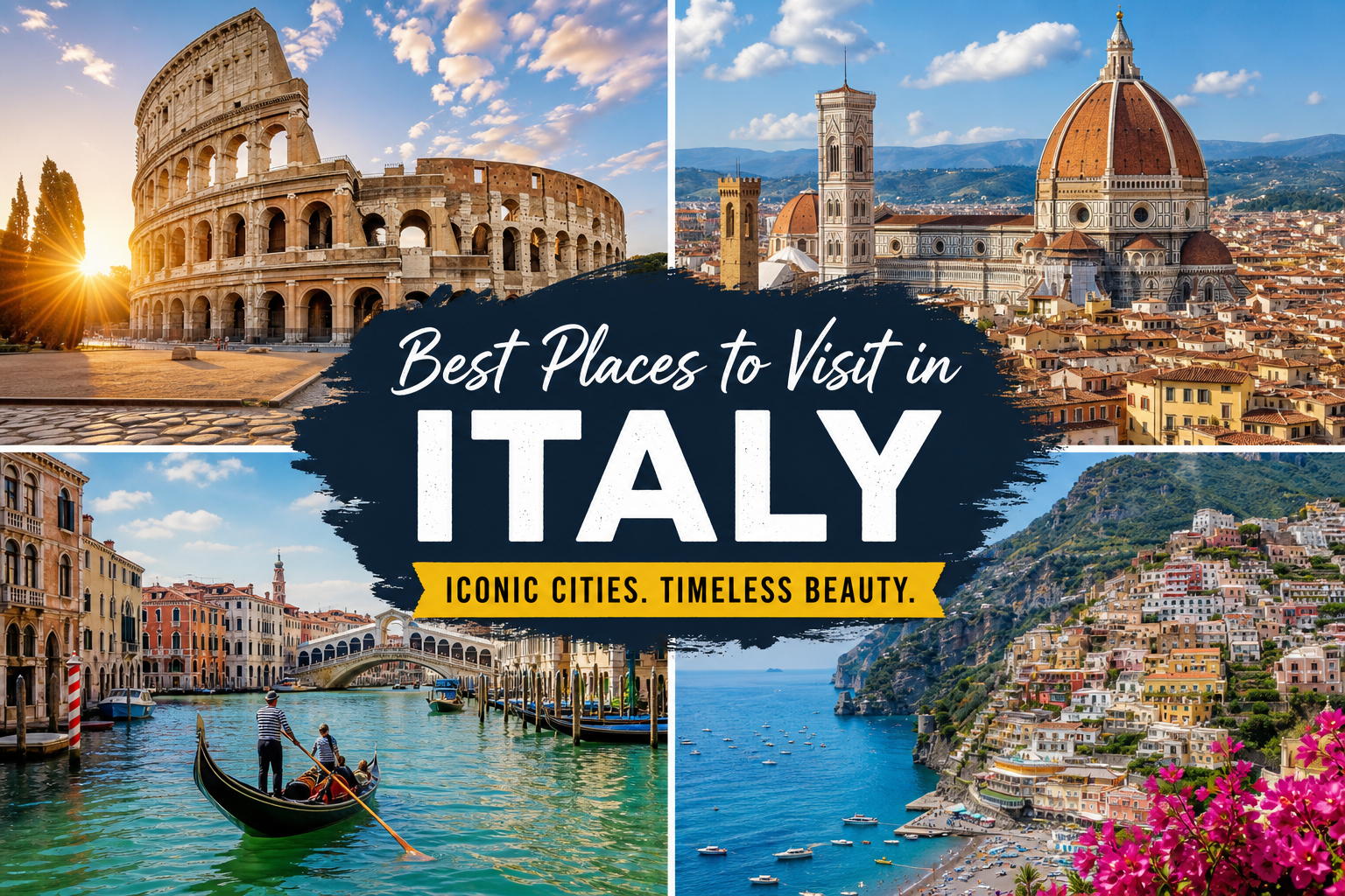 Best places to visit in Italy featured collage