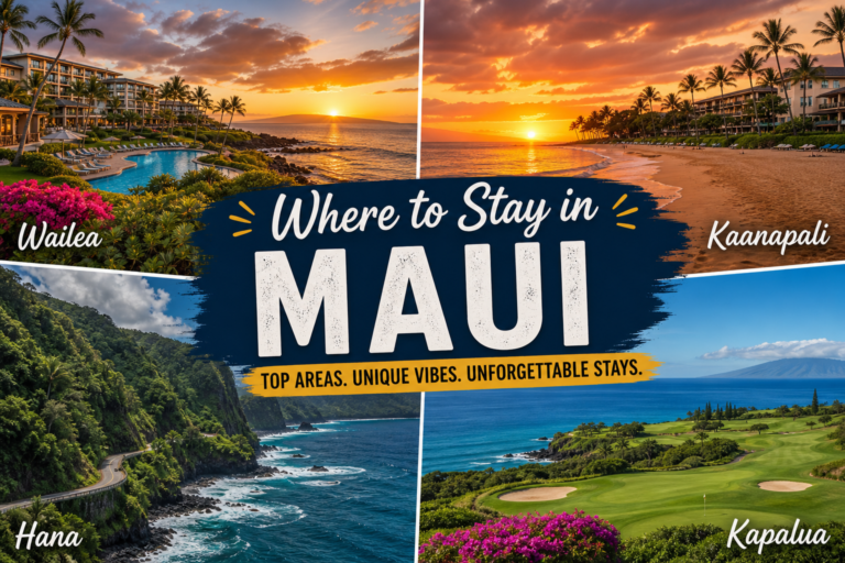 Where to stay in Maui featured collage