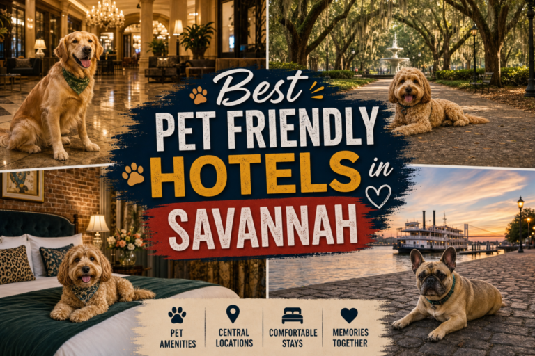 Top 13 Pet Friendly Hotels Savannah GA for 2026: Where You and Your Pup Will Feel Right at Home 9 Pet friendly hotels in Savannah GA featured collage