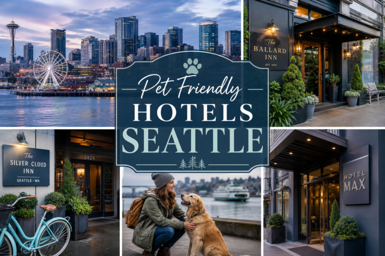 The Ultimate Guide to Pet Friendly Hotels Seattle (2026 Edition) 5 Pet friendly hotels Seattle collage