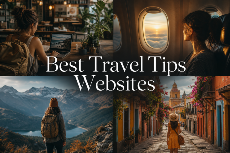 Best travel tips websites collage