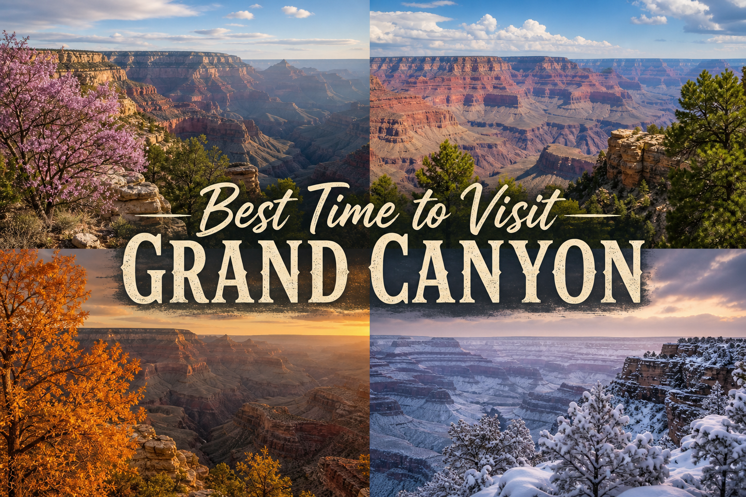 Best time to visit Grand Canyon collage