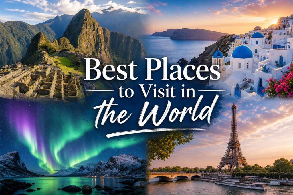 Best places to visit in the world collage