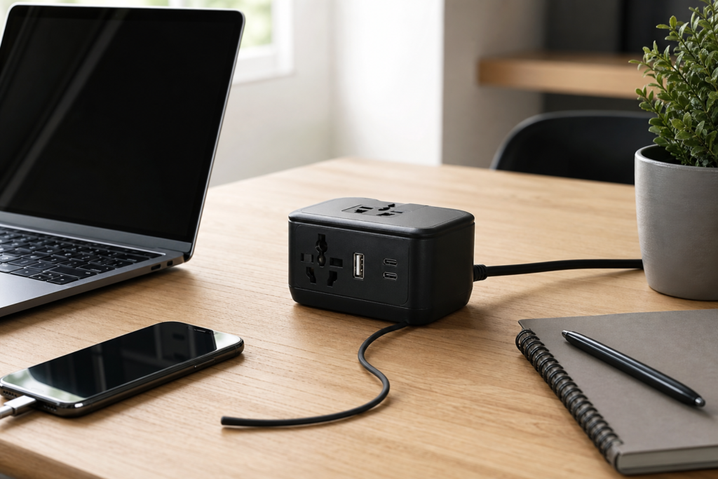 Portable charger universal adapter travel