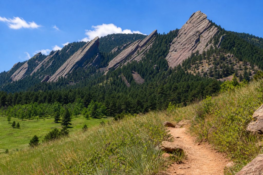Boulder Flatirons hiking trail