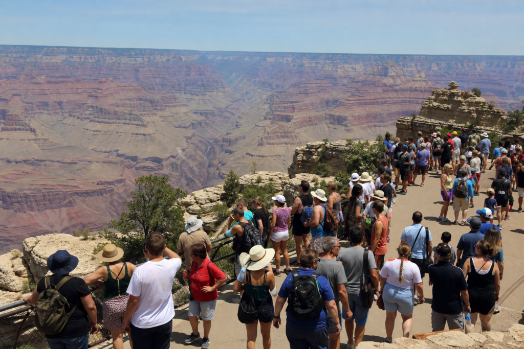 Grand Canyon July hot crowded South Rim