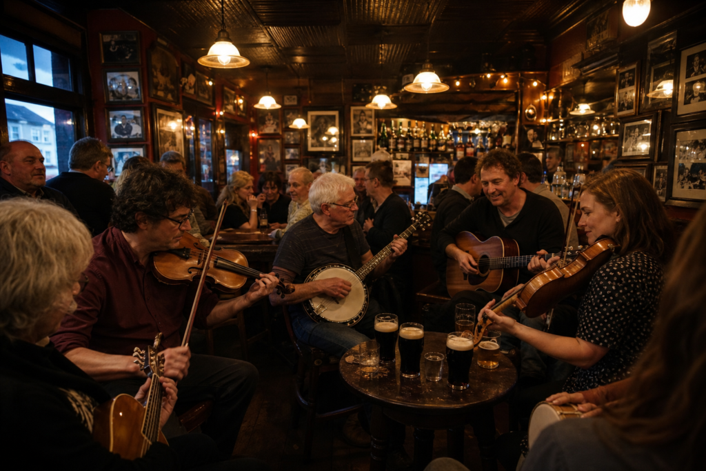 Traditional Irish pub with music