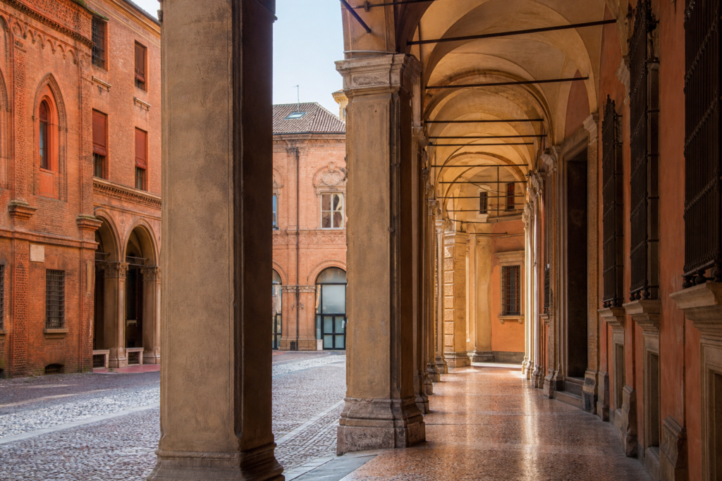 Bologna historic center Italy