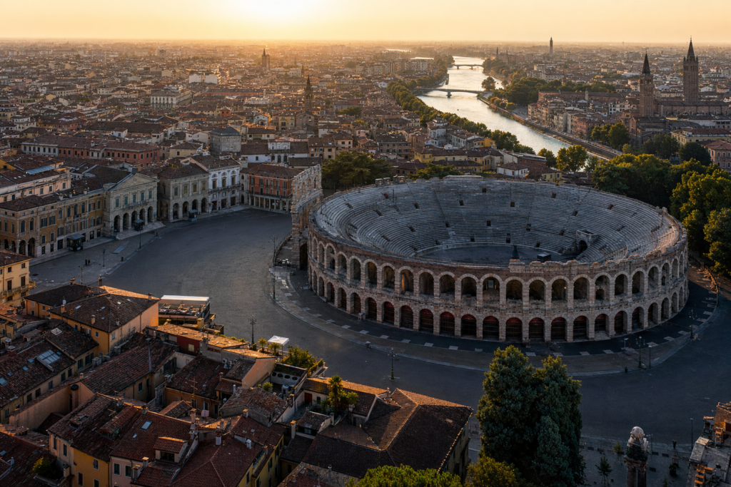 Verona historic center Italy