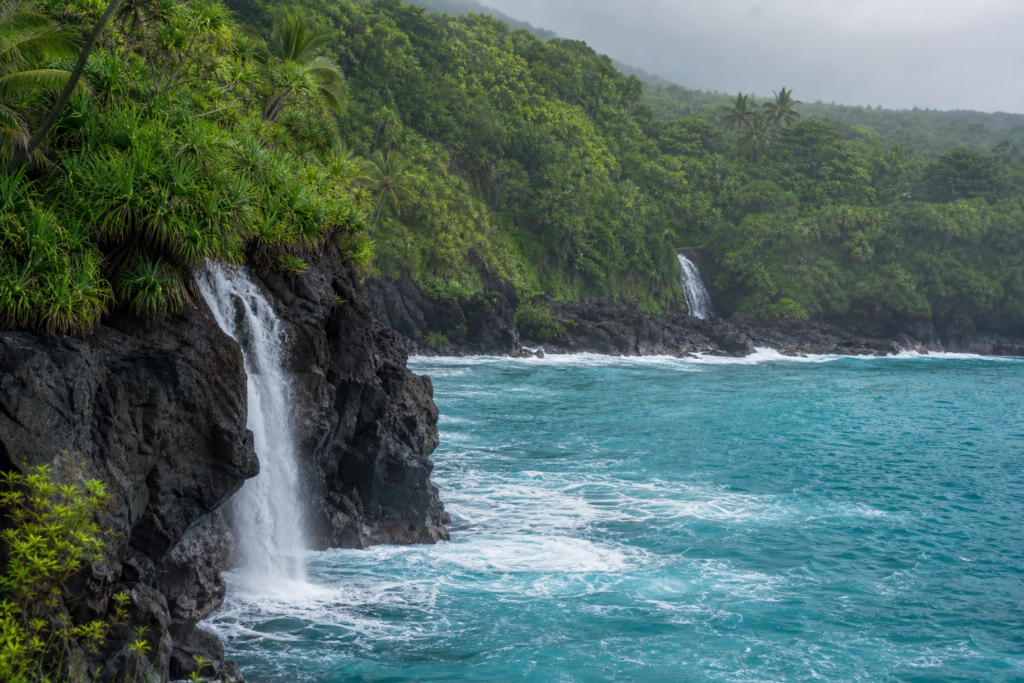 Hana rainforest coast Maui