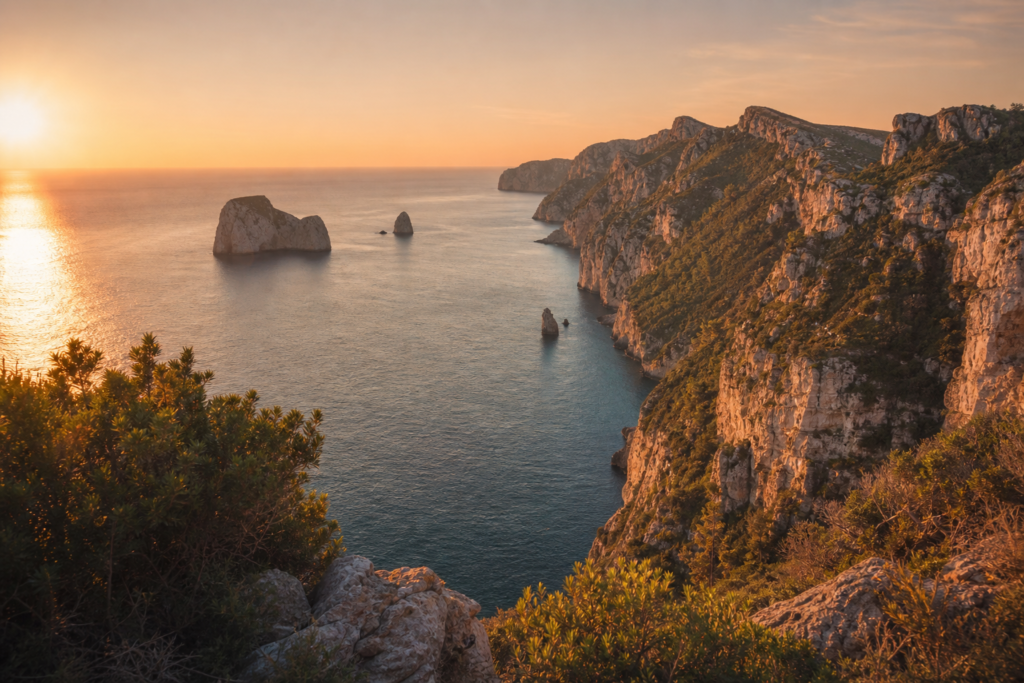 Golden hour travel landscape soft light