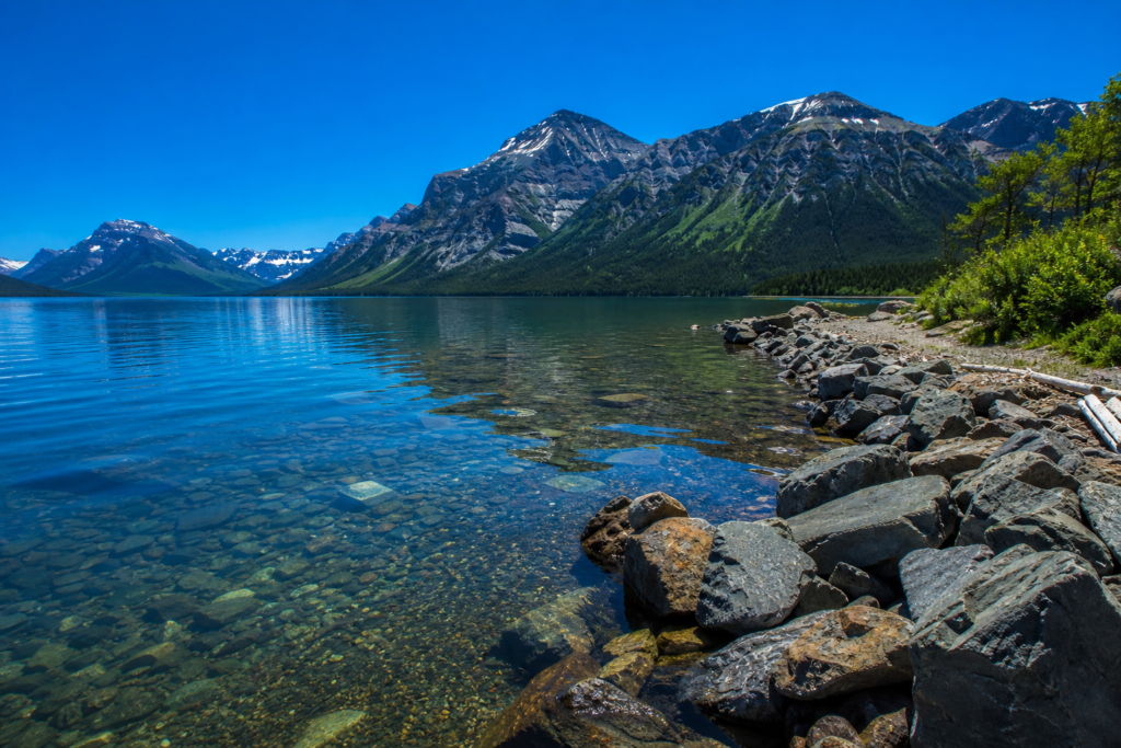 Landscape polarizer vivid sky lake