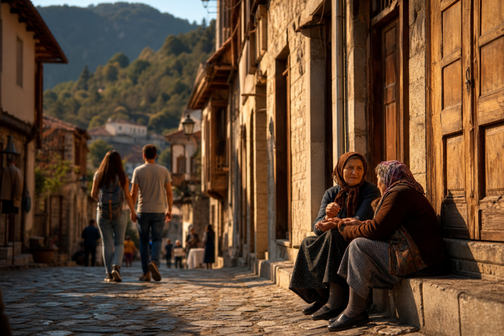 Storytelling candid travel street photo