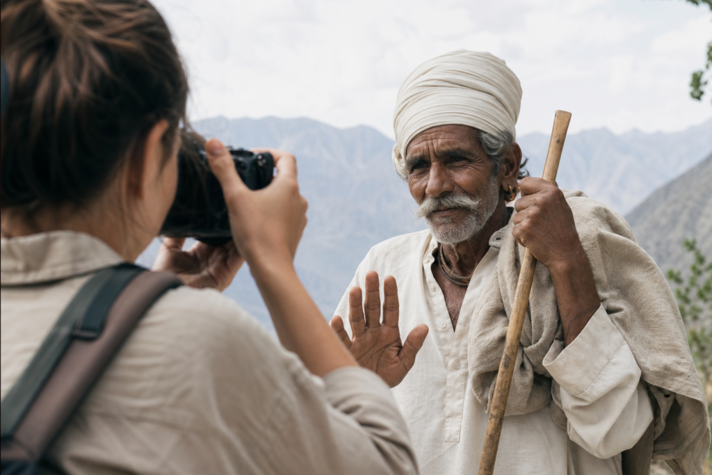 Respectful photographer travel etiquette