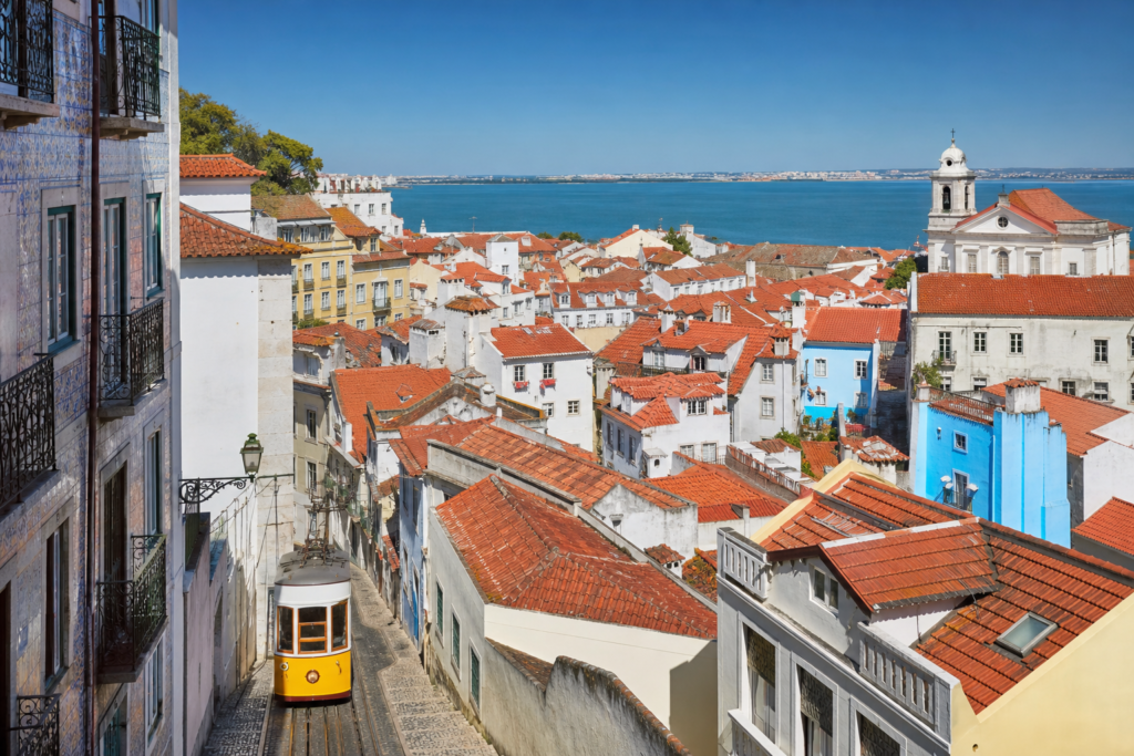 Lisbon Alfama hillside views Portugal