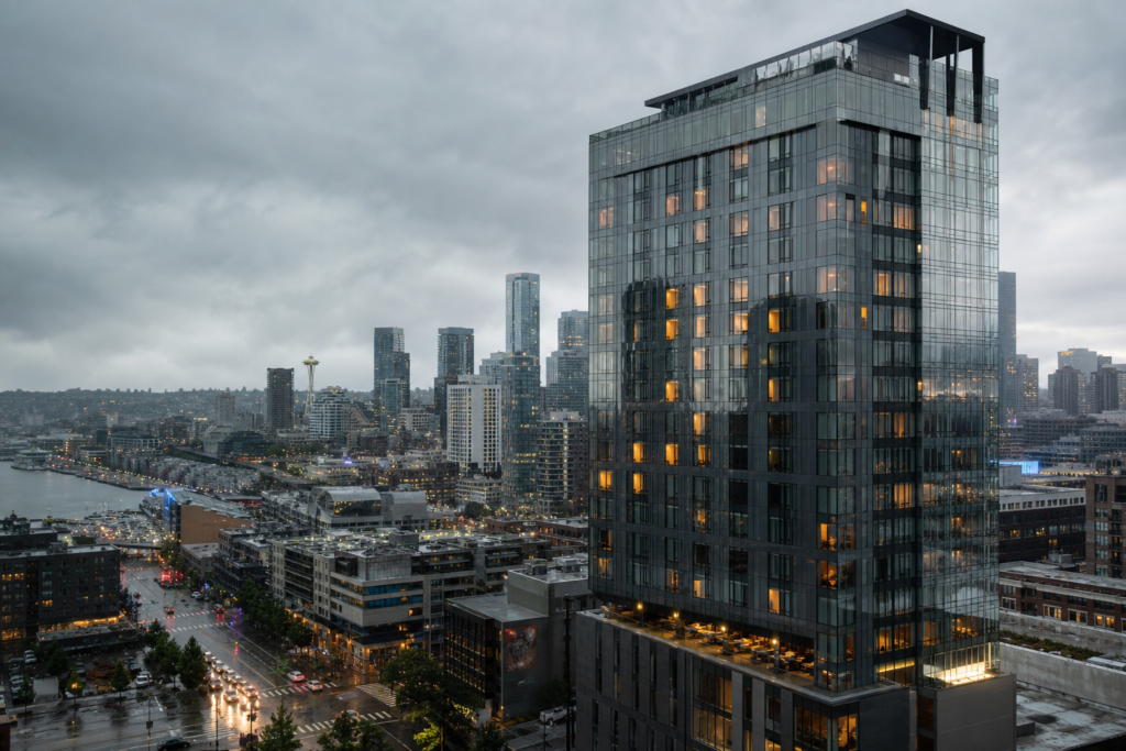The Ultimate Guide to Pet Friendly Hotels Seattle (2026 Edition) 7 Modern tower hotel Seattle skyline
