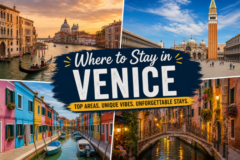 Where to stay in Venice neighborhoods and hotels travel guide collage