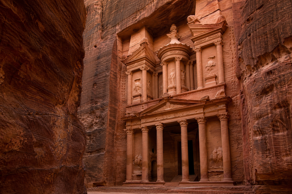 Petra Jordan Treasury canyon
