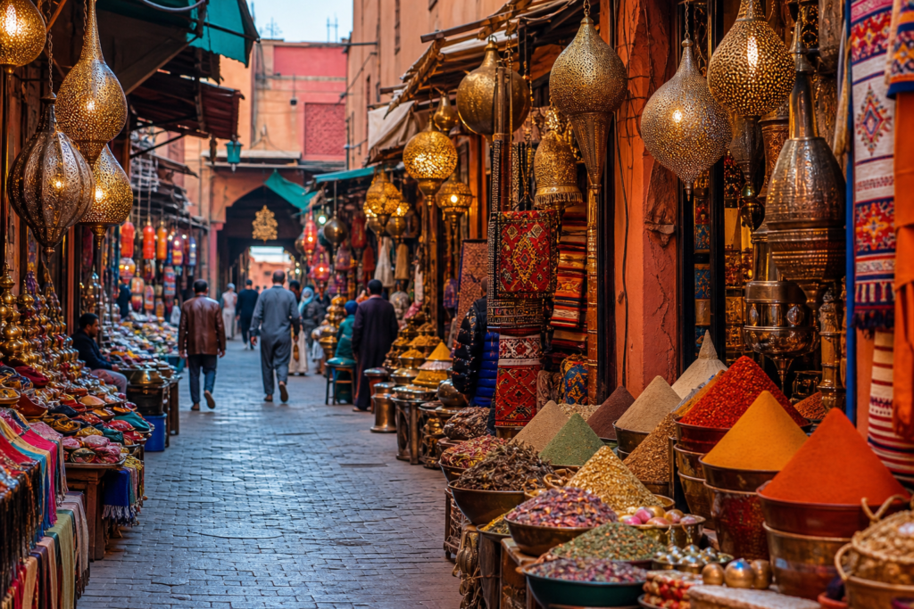Marrakech Medina colorful market
